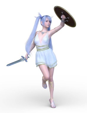 Kostümlü Kadın 'ın 3B canlandırması