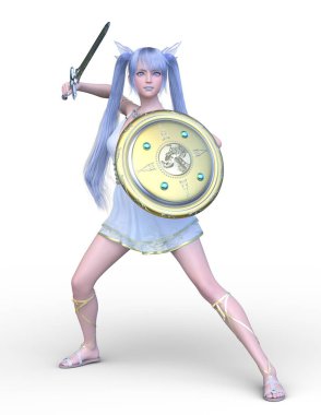 Kostümlü Kadın 'ın 3B canlandırması