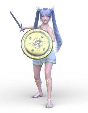 Kostümlü Kadın 'ın 3B canlandırması