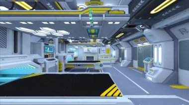 Uzay gemisinin içinde 3B görüntüleme