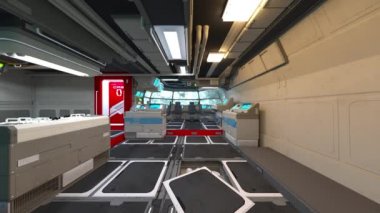 Uzay gemisinin içinde 3B görüntüleme