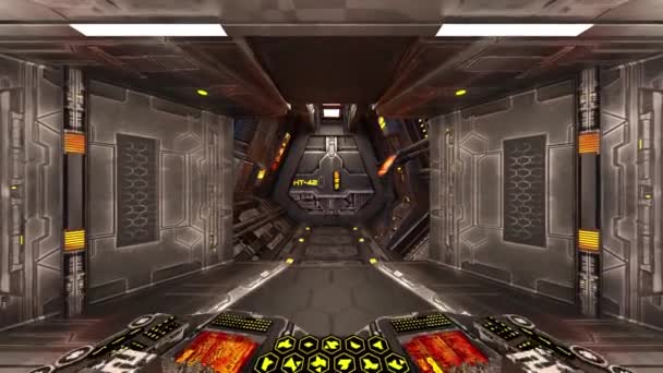 Renderização Spaceship — Vídeo de Stock