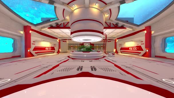 Renderização Spaceship — Vídeo de Stock