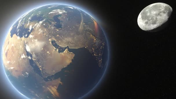 Тривимірне Відображення Космічного Корабля Елементи Цього Зображення Обставлені Наса — стокове відео