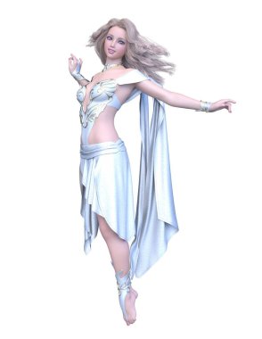 Kostümlü Kadın 'ın 3B canlandırması