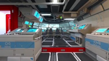 Uzay gemisinin içinde 3B görüntüleme