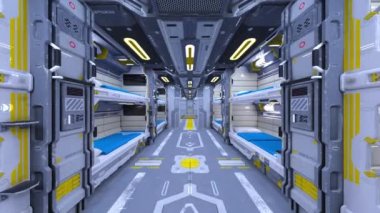 Uzay gemisinin içinde 3B görüntüleme