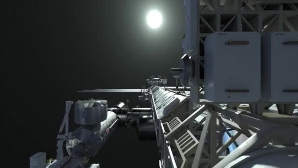 Renderização Nave Espacial Elementos Desta Imagem Mobiliados Pela Nasa — Vídeo de Stock