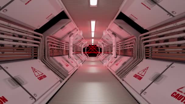 宇宙船内の3Dレンダリング — ストック動画