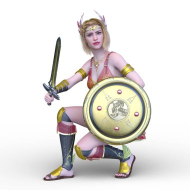 Kostümlü Kadın 'ın 3B canlandırması