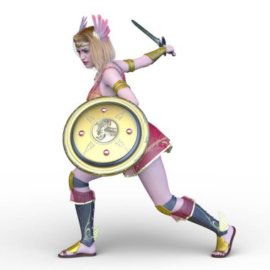 Kostümlü Kadın 'ın 3B canlandırması