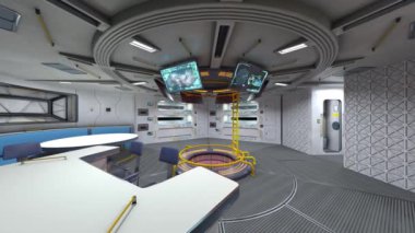 Uzay gemisinin içinde 3B görüntüleme