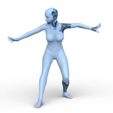 Siber kadının 3 boyutlu canlandırması