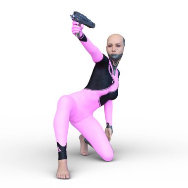 Siber kadının 3 boyutlu canlandırması