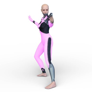 Siber kadının 3 boyutlu canlandırması