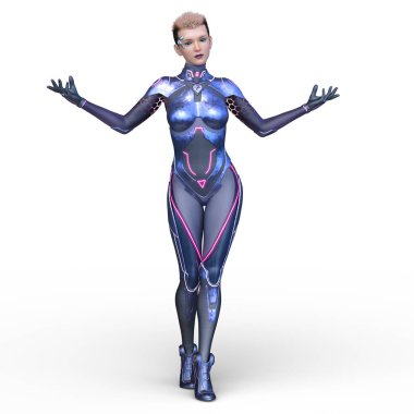 Siber kadının 3 boyutlu canlandırması