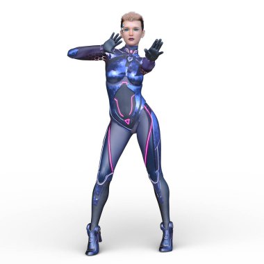 Siber kadının 3 boyutlu canlandırması