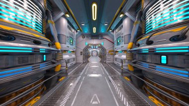 Uzay gemisinin içinde 3B görüntüleme