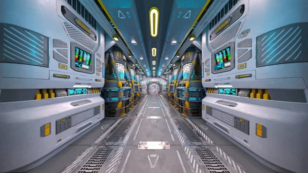 Uzay gemisinin içinde 3B görüntüleme