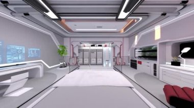 Uzay gemisinin içinde 3B görüntüleme