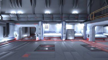 Uzay gemisinin içinde 3B görüntüleme