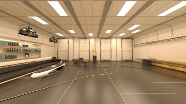 Uzay gemisinin içinde 3B görüntüleme