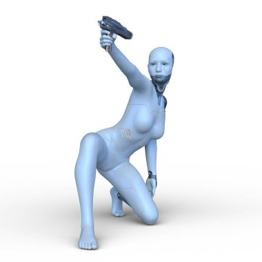 Siber kadının 3 boyutlu canlandırması