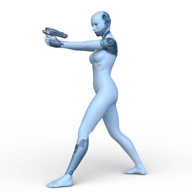 Siber kadının 3 boyutlu canlandırması