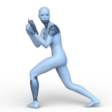 Siber kadının 3 boyutlu canlandırması