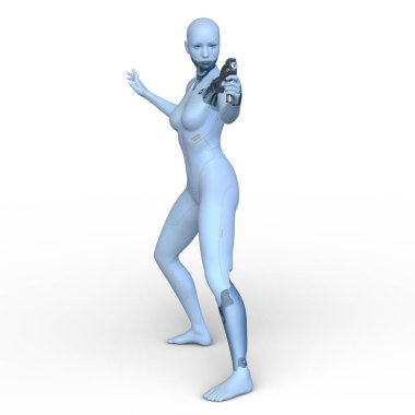 Siber kadının 3 boyutlu canlandırması