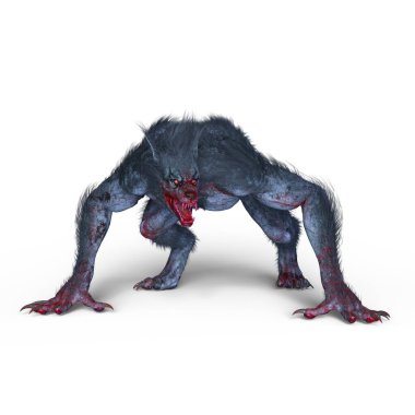 Kurtadam Canavarı 'nın 3 boyutlu CG yorumlaması