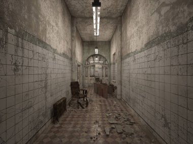 Terk edilmiş binanın 3B canlandırması