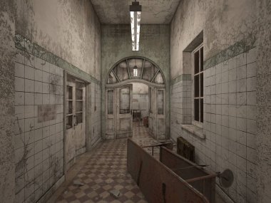 Terk edilmiş binanın 3B canlandırması