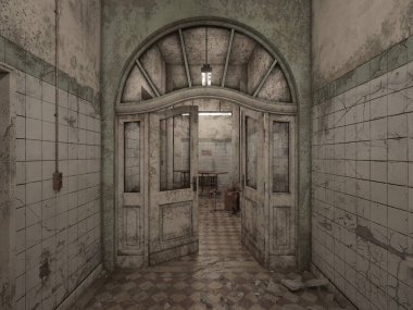 Terk edilmiş binanın 3B canlandırması