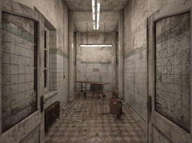 Terk edilmiş binanın 3B canlandırması