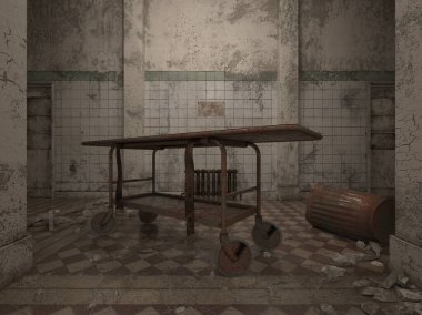 Terk edilmiş binanın 3B canlandırması