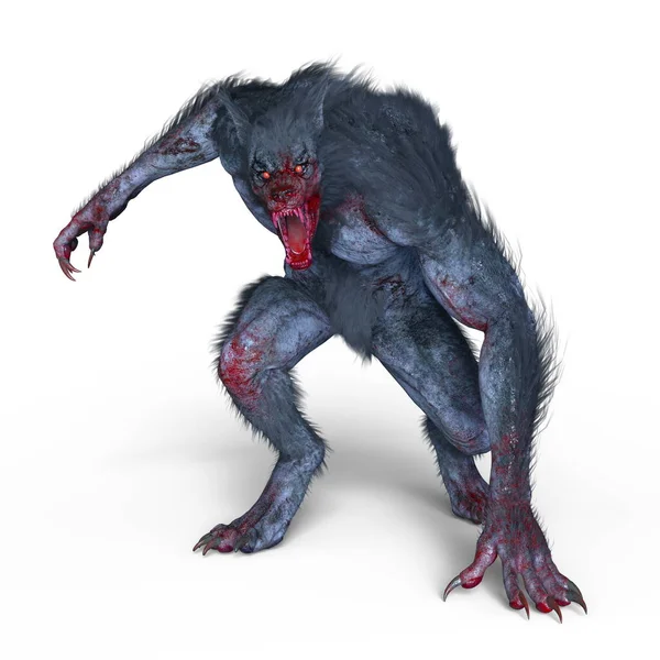 Rendering Werewolf Monster — Stock Photo, Image