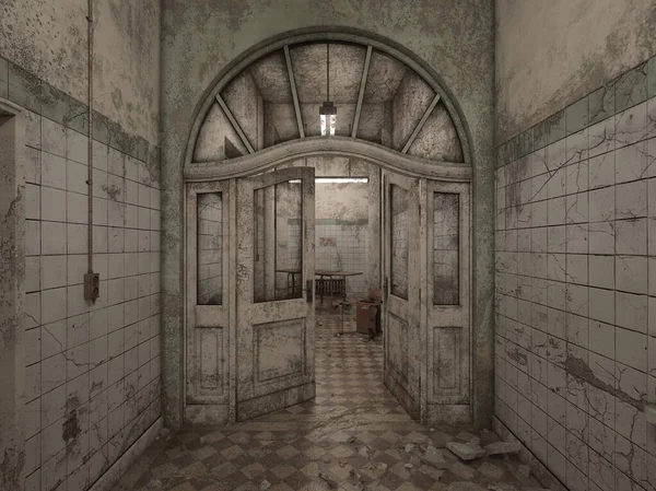 Terk edilmiş binanın 3B canlandırması