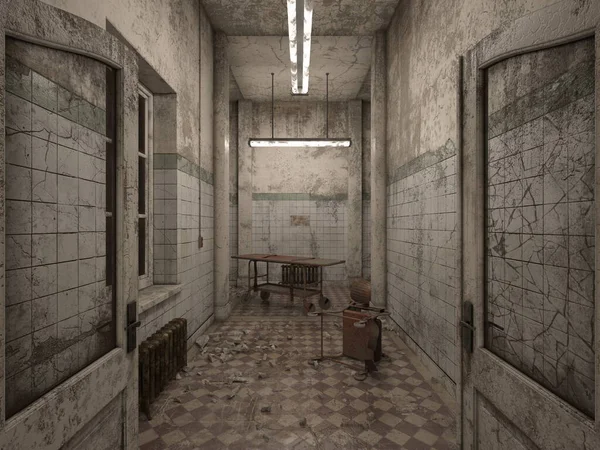 Terk edilmiş binanın 3B canlandırması