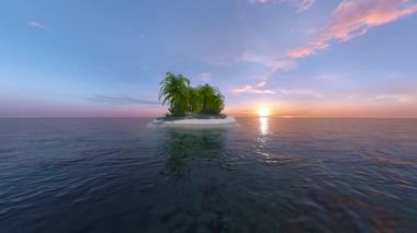 Deniz görünümünün 3B CG görüntülemesi