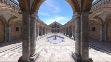 Büyük sarayın 3D canlandırması