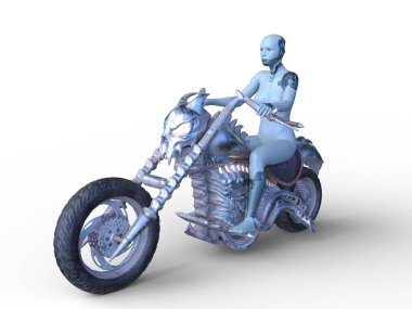 Android 'in motosiklet sürüşünün 3 boyutlu görüntüsü