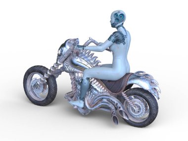 Android 'in motosiklet sürüşünün 3 boyutlu görüntüsü