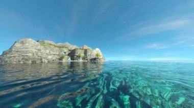 Issız adanın 3 boyutlu canlandırması