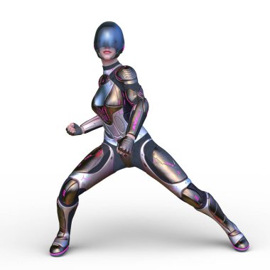 Siber kadının 3 boyutlu canlandırması