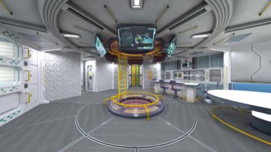 Uzay gemisinin içinde 3B görüntüleme