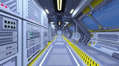 Uzay gemisinin içinde 3B görüntüleme