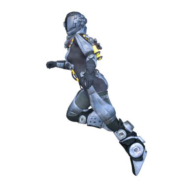 Siber kadının 3 boyutlu canlandırması