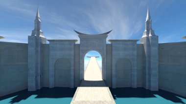 Büyük sarayın 3D canlandırması