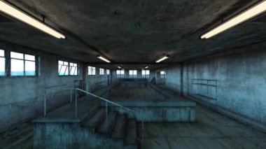 Terk edilmiş binanın 3B canlandırması
